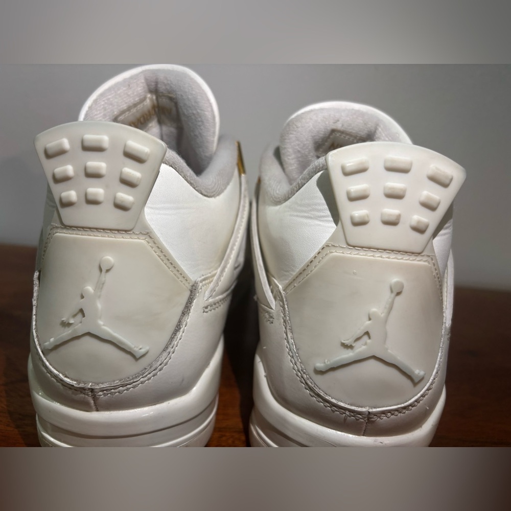 Jordan White and Gold Sneakers - Picture 3 of 5